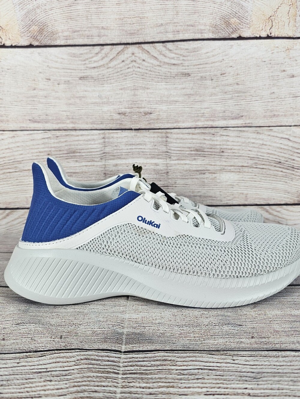 Olukai Island Hopper Men's Sneakers Lace Up Shoes Sterling Blossom Size 8.5 NWOB